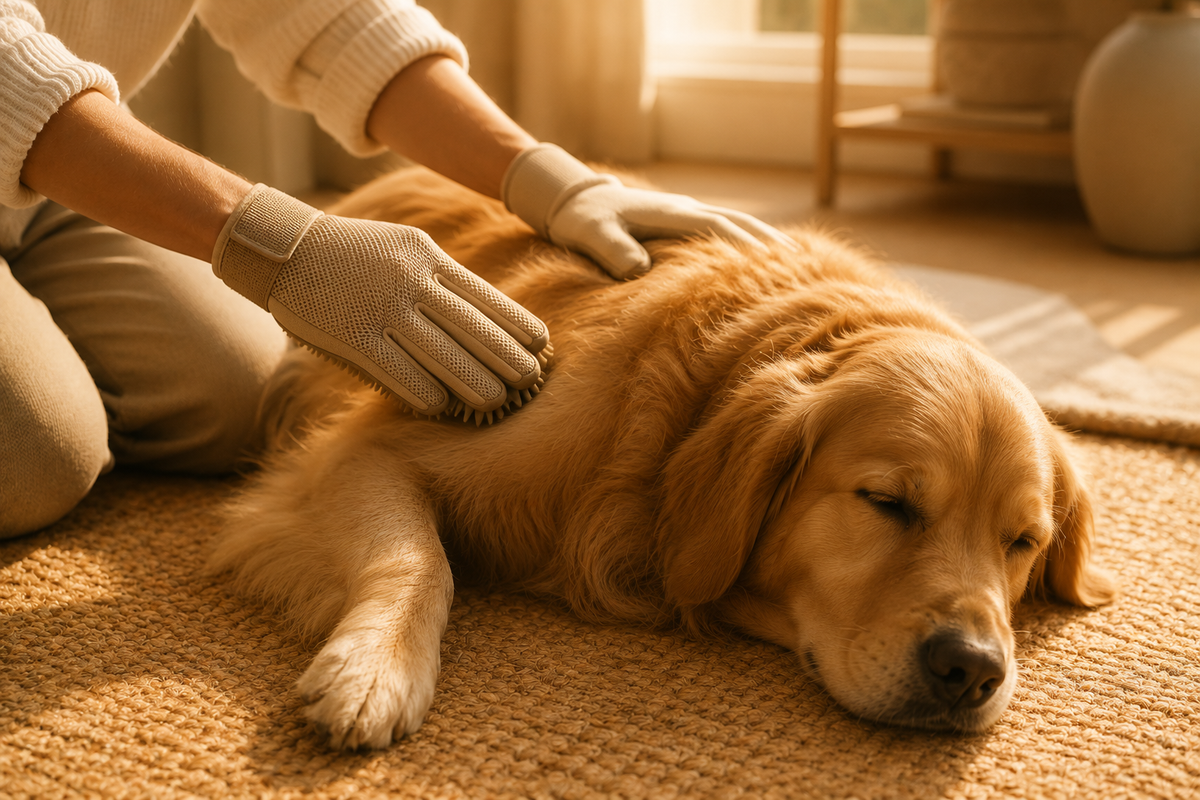 Pet Grooming Gloves — imagen editorial Nima
