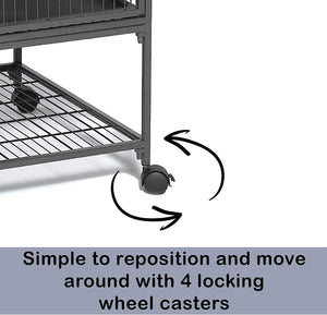 Critter Nation by  Double Unit Small Animal Cage, Habitat for Rats, Chinchillas, Ferrets, Sugar Gliders, Tool-Free Assembly, with Full-Width Doors, Shelves & Removable Base Pans