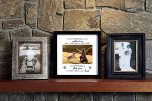 Pet Memorial Picture Frame, Sympathy Gift, Dog Cat Tribute,Black | Sympathy Loss Gift, Dog Cat Remembrance Keepsake Tribute