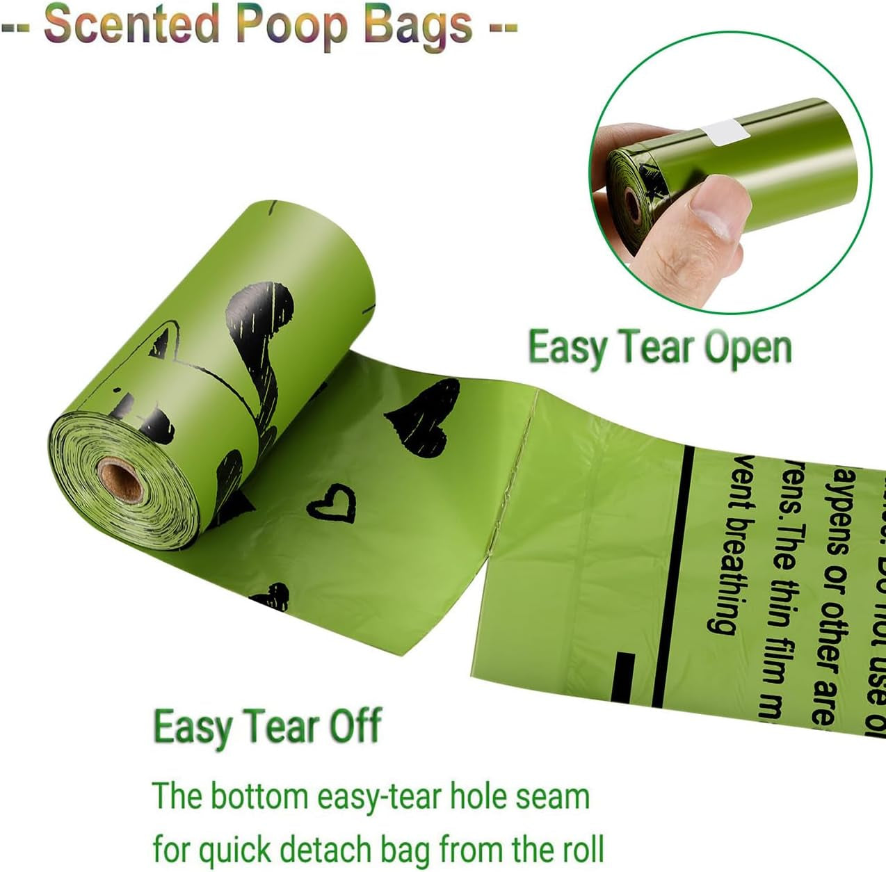 Bolsas perfumadas para desechos de perro con dispensador — 280 unidades