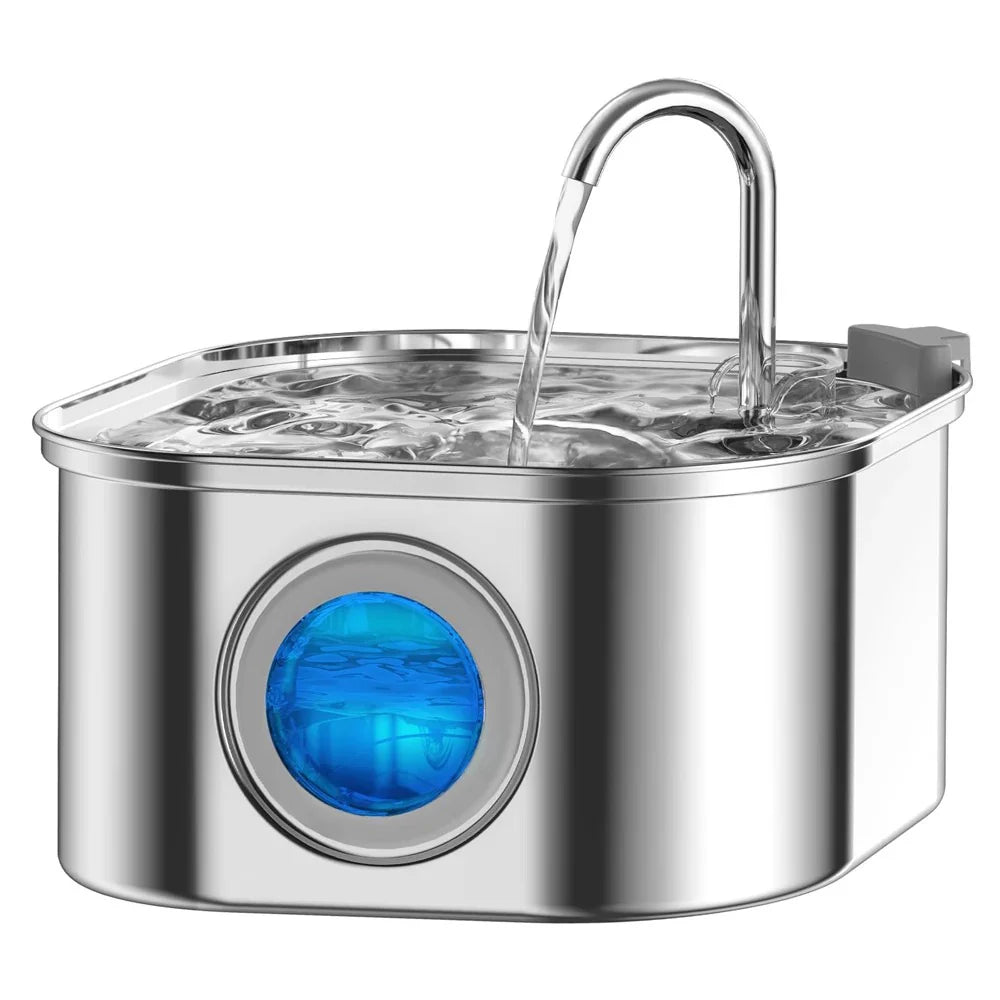 
3.2L Stainless Steel Pet Water Feeder Auto Cat Fountain Smart Dog Water Dispenser Visual Window Drinking Bowl Pet Accessories
