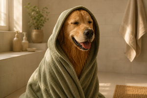 Dog Bath Towel — imagen editorial Nima