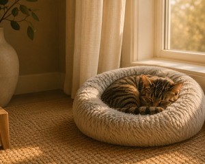 Calming Cat Bed — imagen editorial Nima