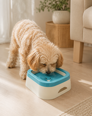 Anti-Splash Pet Water Bowl — en uso