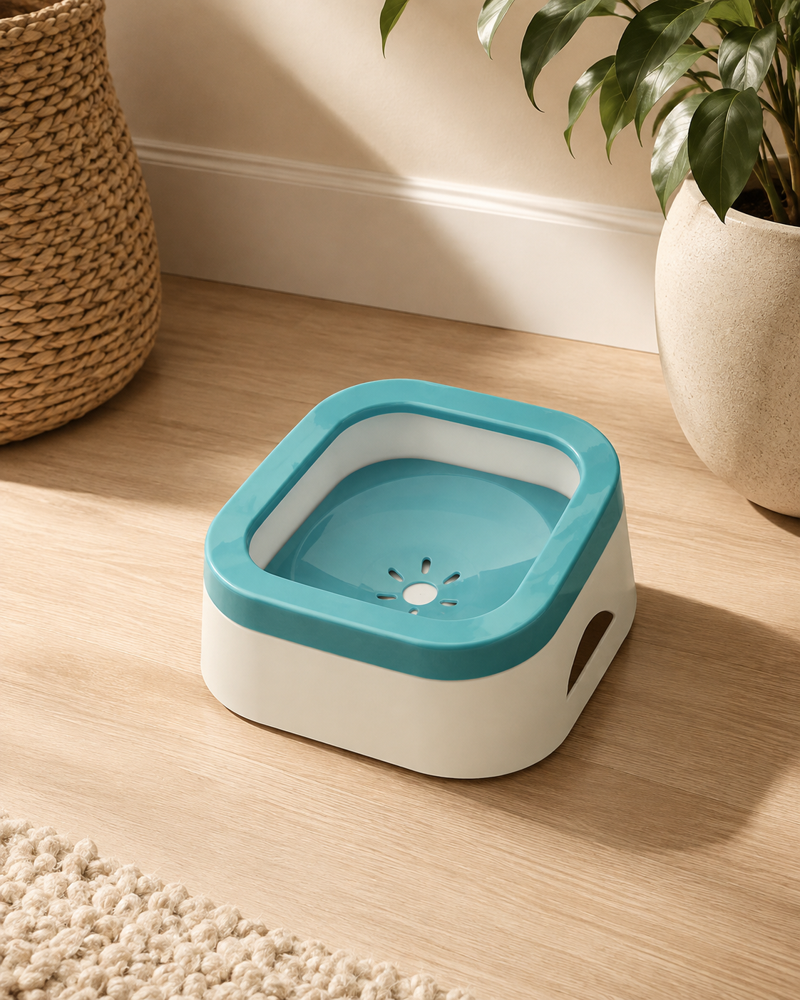 Tazón de agua antisalpicaduras para mascotas — 1 litro