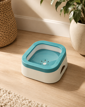Anti-Splash Pet Water Bowl — escena lifestyle
