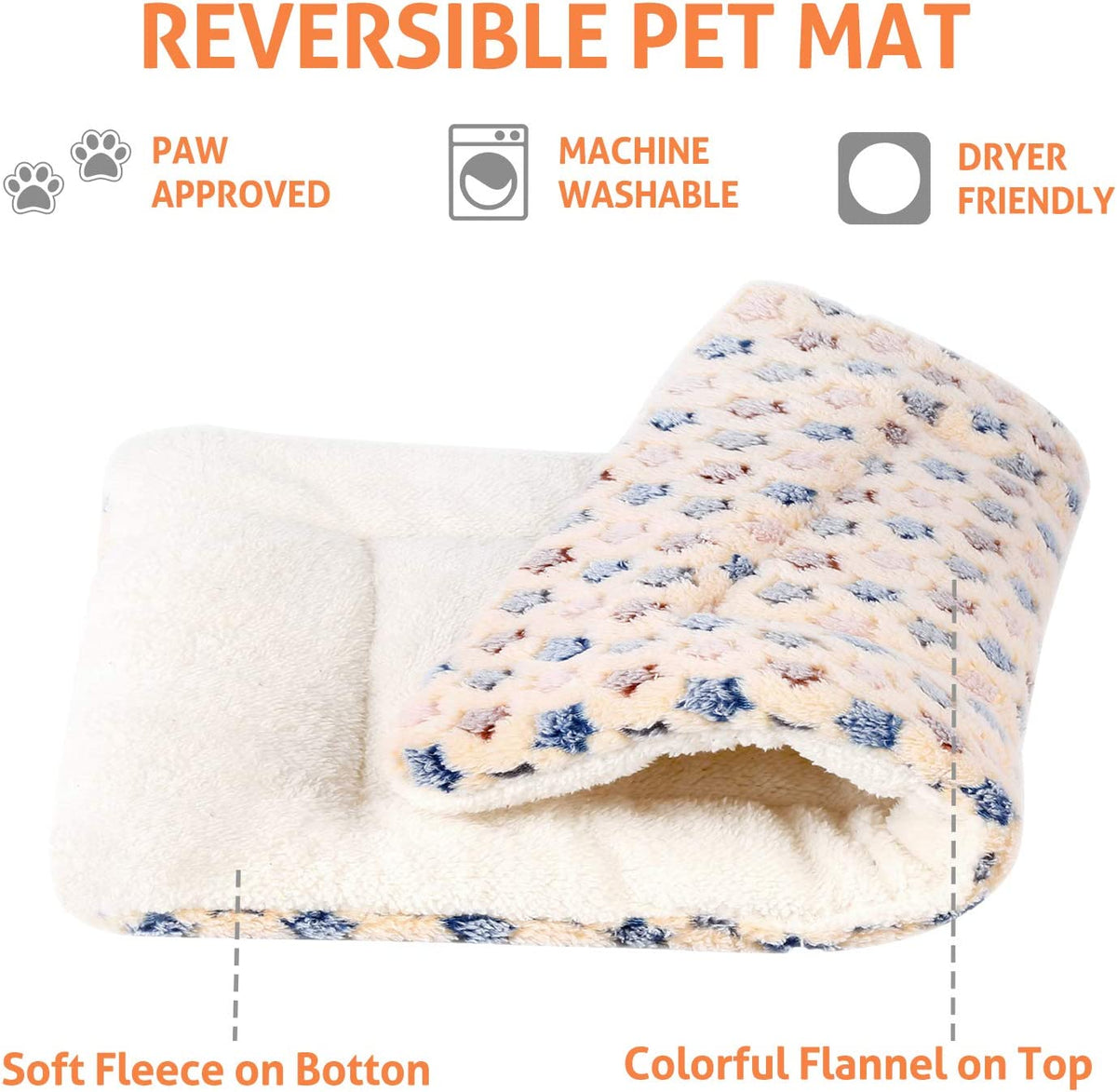 Reversible 22-Inch Crate Mat — Brown