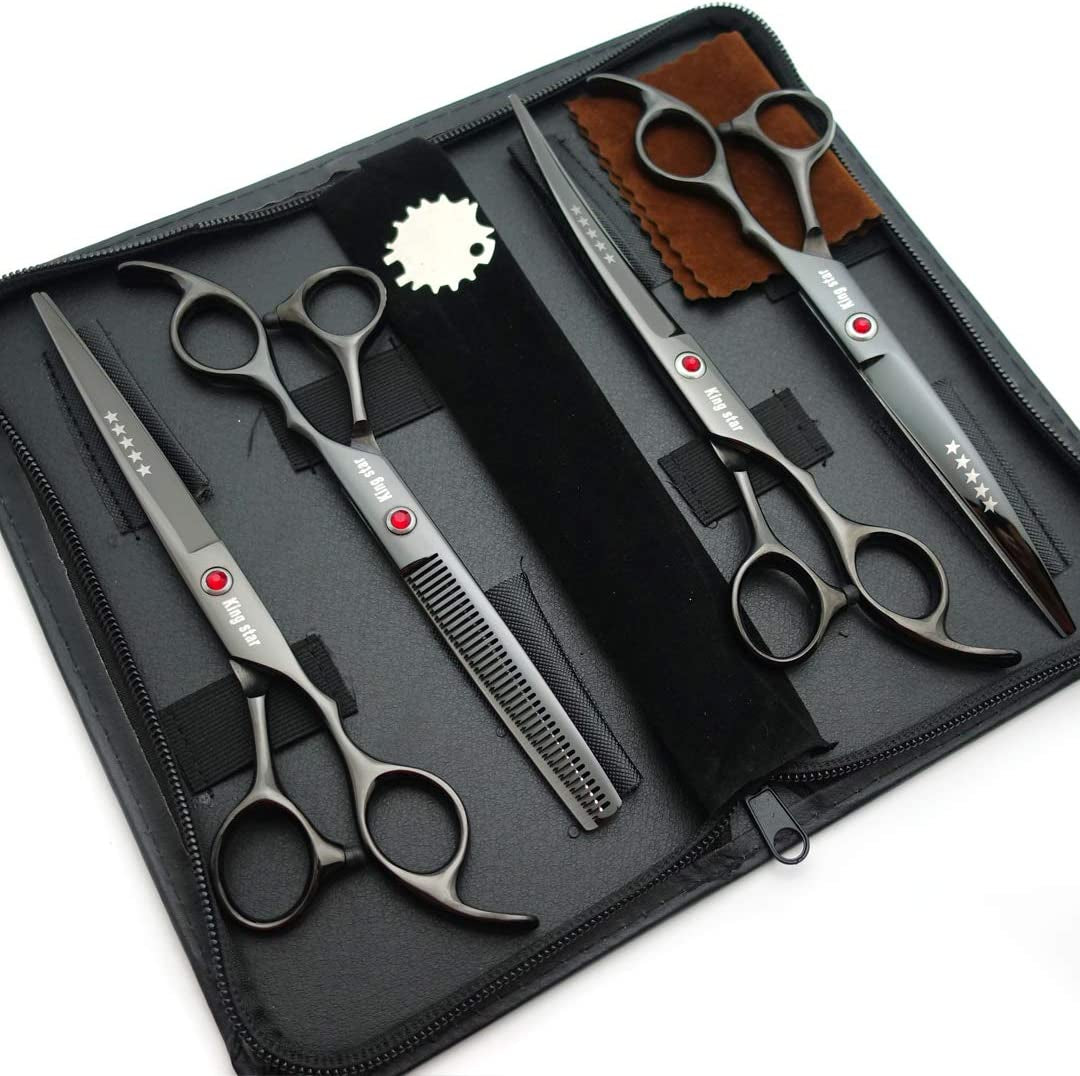 Titanium Dog Grooming Scissors Set — 4 Pieces