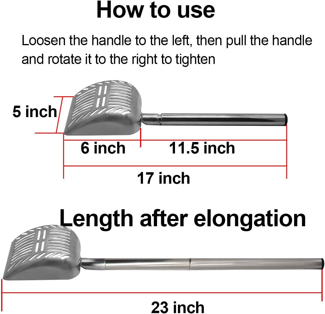 Telescoping Litter Scoop — 23 Inches