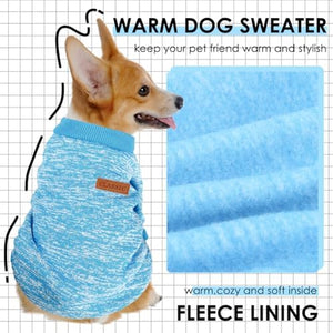 3 Pack Dog Sweaters for Small Dogs Girl Boy Winter Fleece Clothes Warm Soft Dog Sweatshirt Outfit for Dogs Cats Pet Apparel