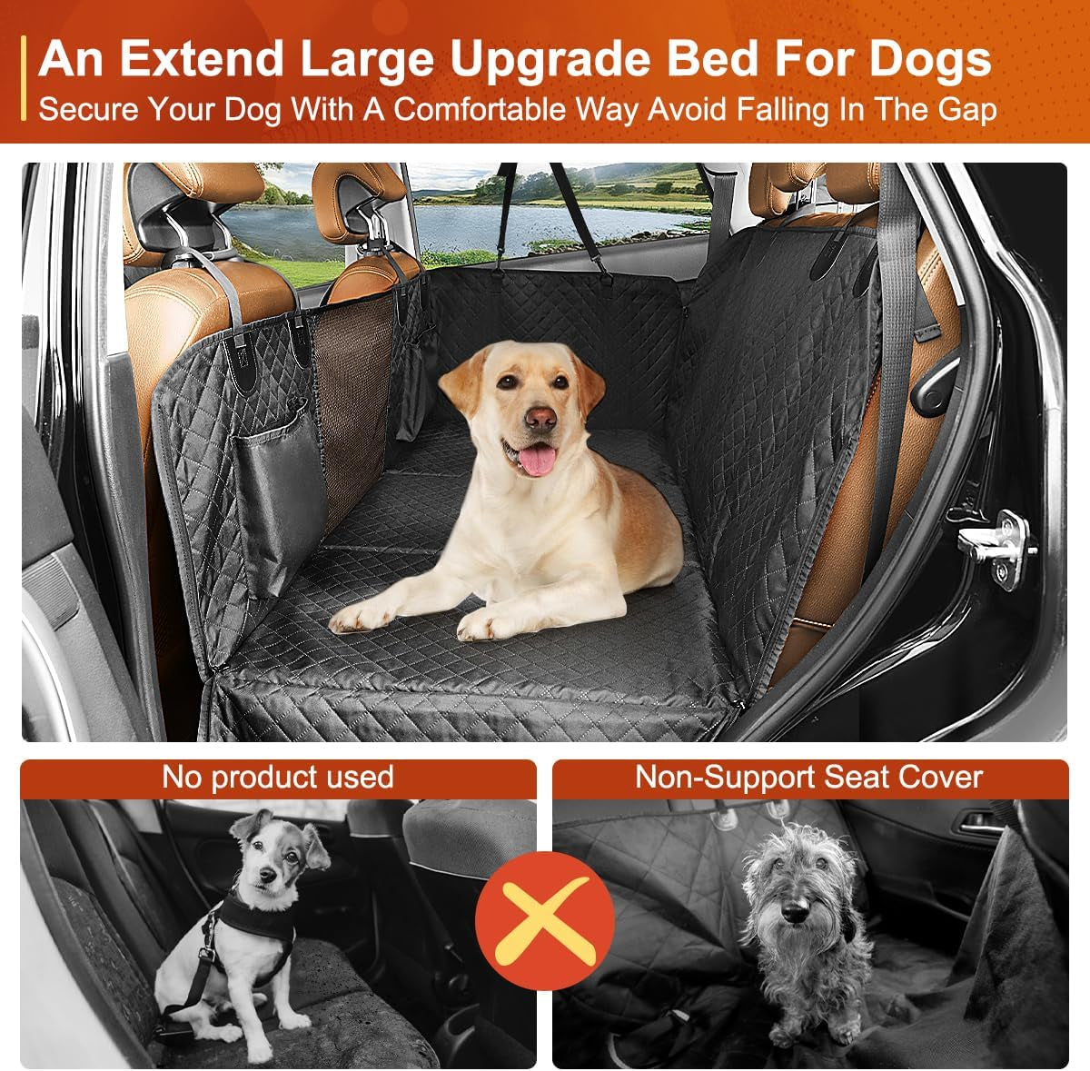 Hammock-Style Car Seat Cover for Dogs