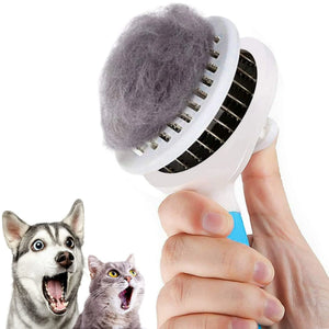 Self Cleaning Slicker Brush, Dog Cat Bunny Pet Grooming Shedding Brush - Easy to Remove Loose Undercoat, Pet Massaging Tool Suitable for Pets with Long or Short Hair